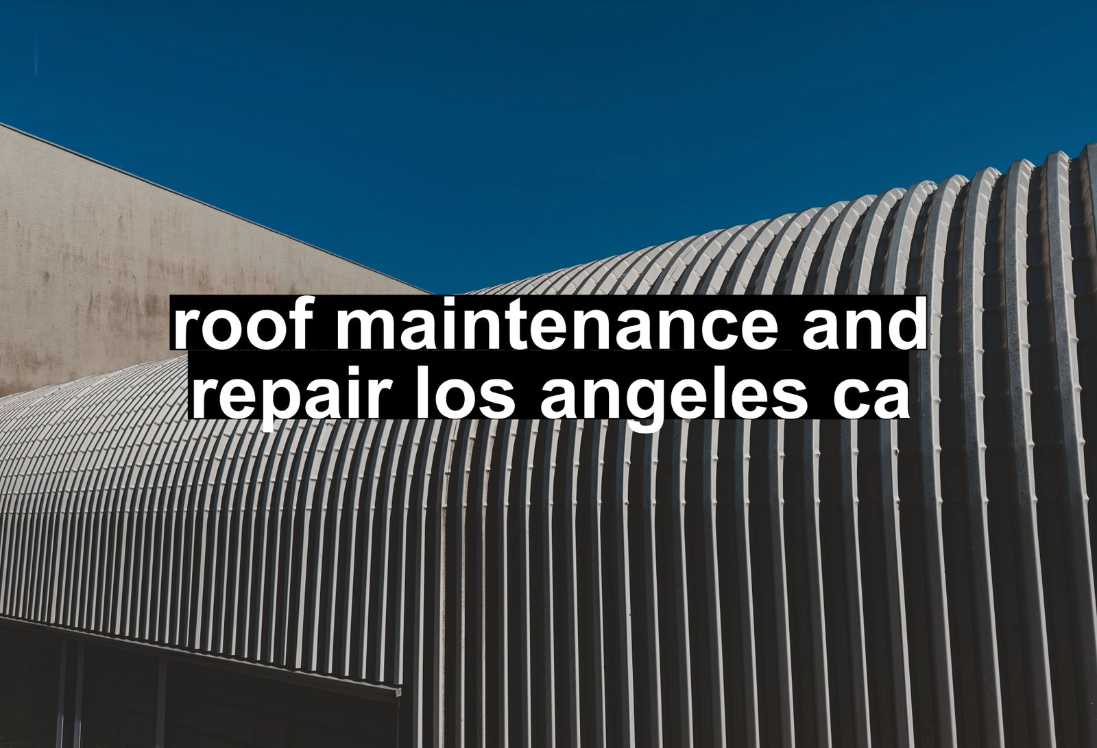 roof maintenance and repair los angeles ca
